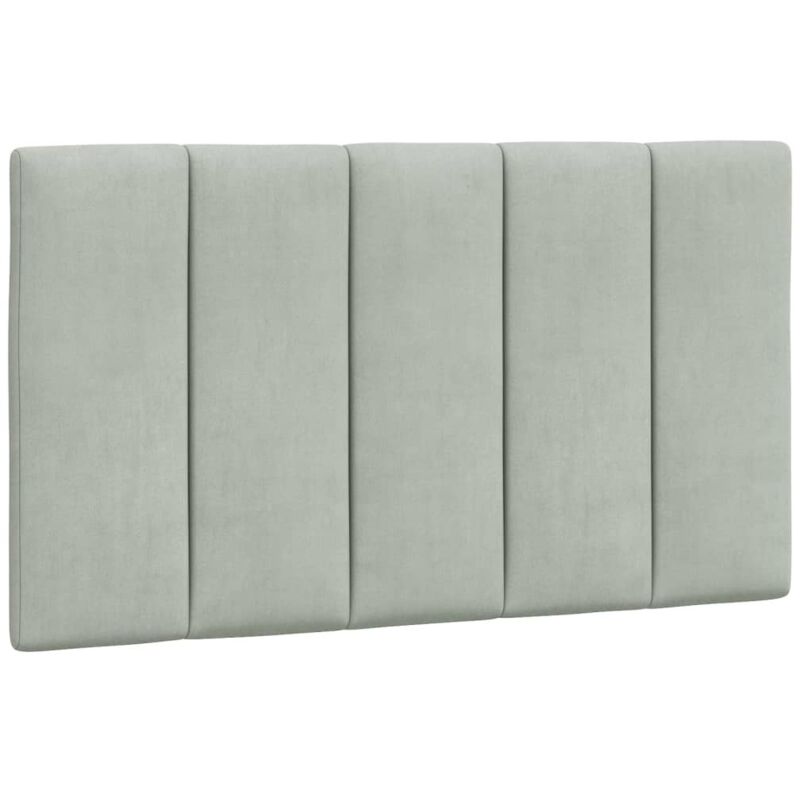 Coussin de tête de lit gris clair 80cm velours Coussin de tête de lit gris clair 80cm velours