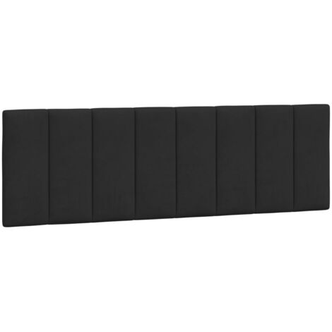Coussin de tête de lit Hanko noir 160 cm velours CFW62544