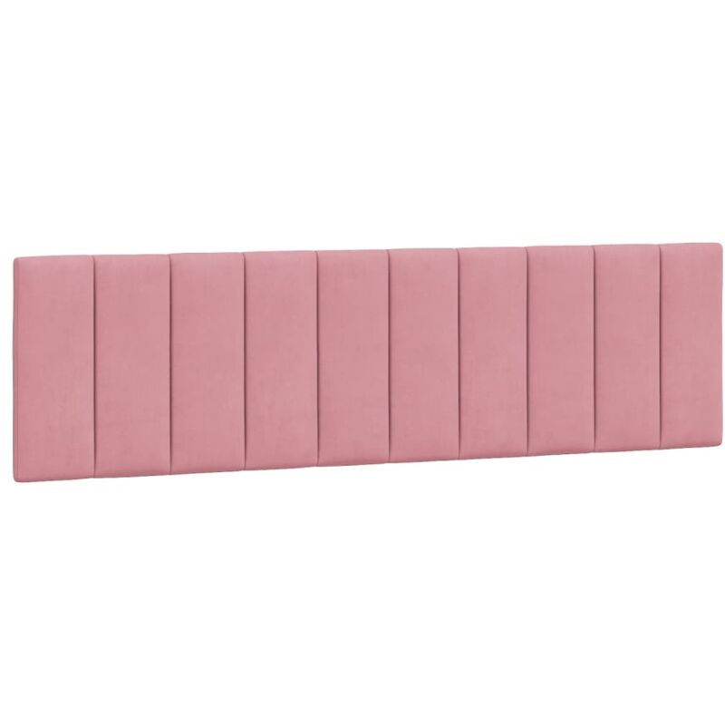 Coussin de tête de lit Hanko rose 180 cm velours CFW99666