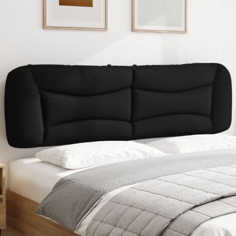 Coussin de tête de lit Hvar noir 180 cm tissu vidaXL