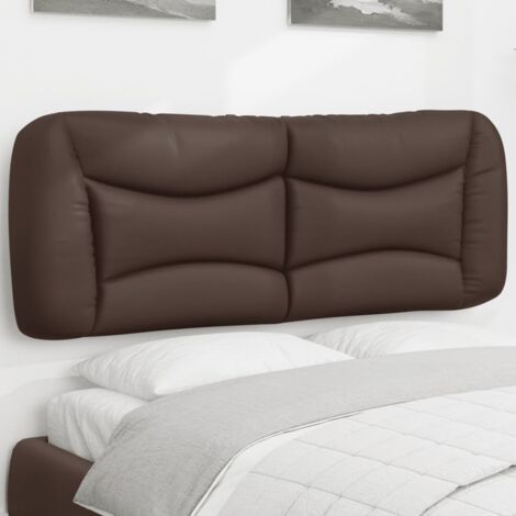 Coussin de tête de lit marron 120cm similicuir