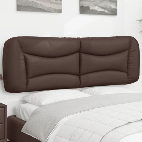Coussin de tête de lit marron 160cm similicuir