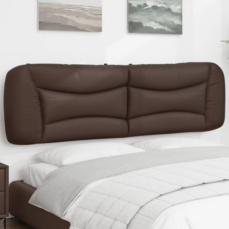 Coussin de tête de lit marron 180cm similicuir