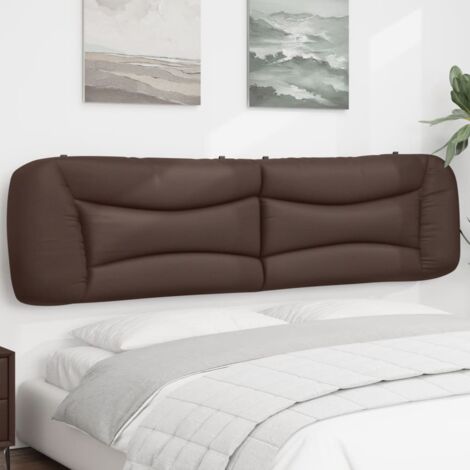 Coussin de tête de lit marron 200cm similicuir