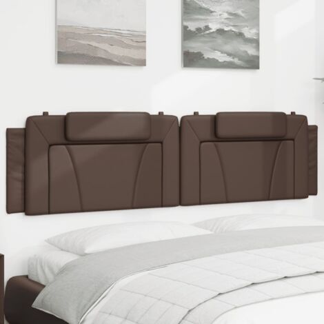 Coussin de tête de lit marron 200cm similicuir