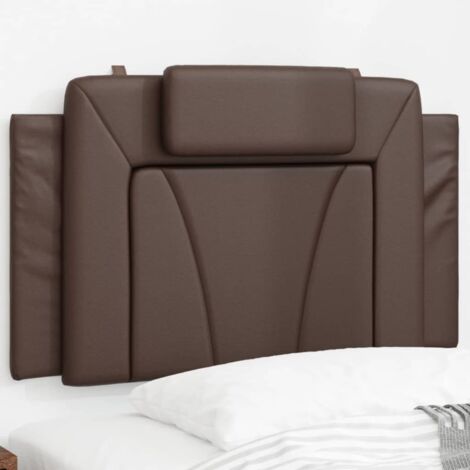 Coussin de tête de lit marron 80cm similicuir