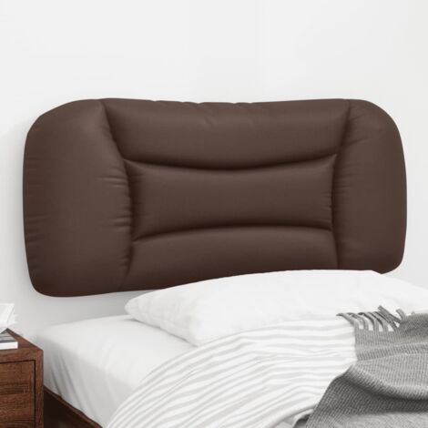 Coussin de tête de lit marron 90cm similicuir