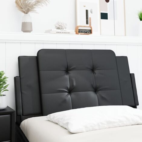 Coussin de tête de lit noir 100cm similicuir
