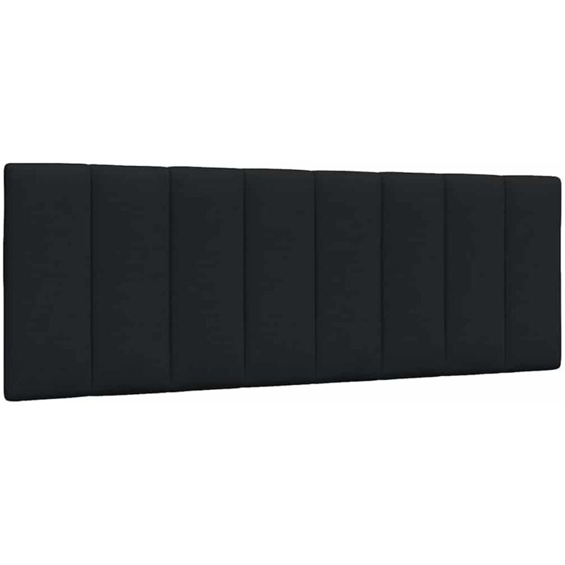 Coussin de tête de lit noir 140 cm tissu