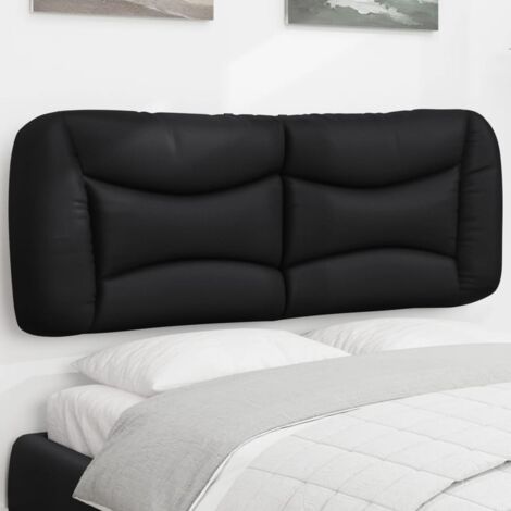 Coussin de tête de lit noir 140cm similicuir