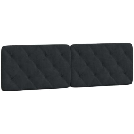 Coussin de tête de lit noir 160 cm velours CFW75518