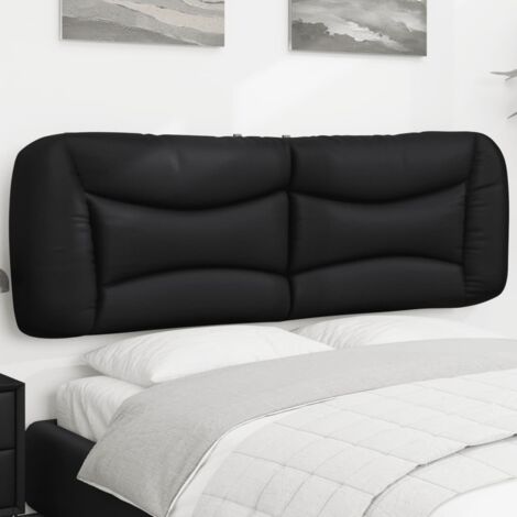 Coussin de tête de lit noir 160cm similicuir
