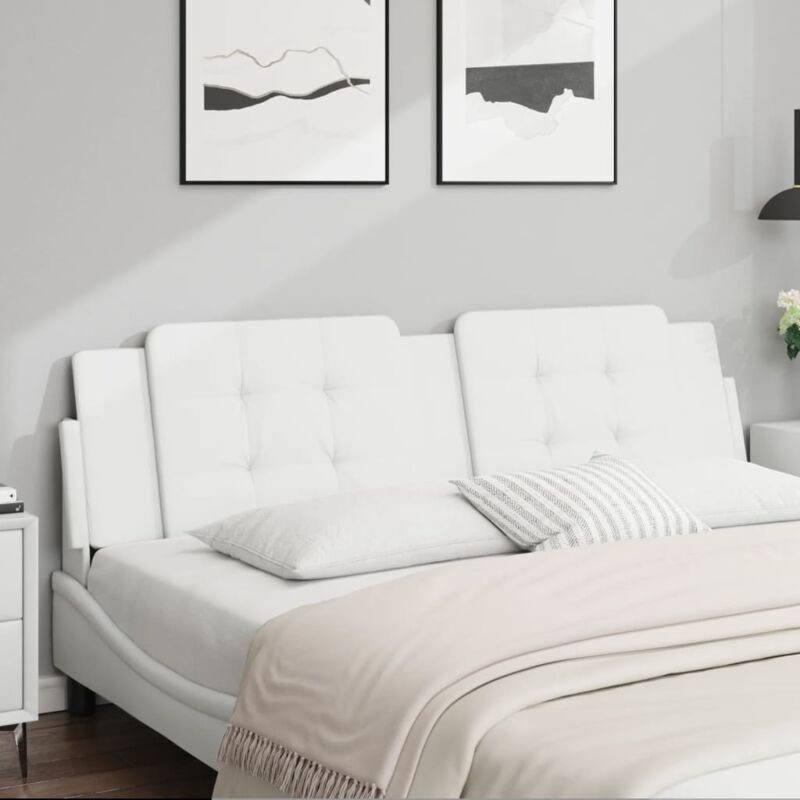 Vidaxl - Coussin de tête de lit blanc 180 cm similicuir