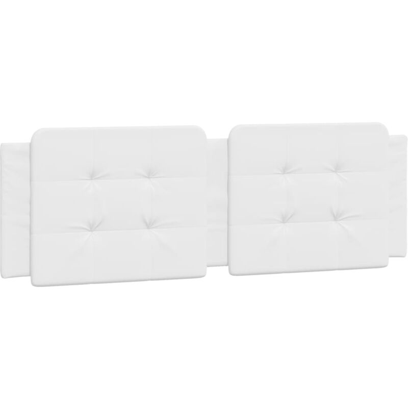Coussin de tête de lit blanc 160 cm similicuir