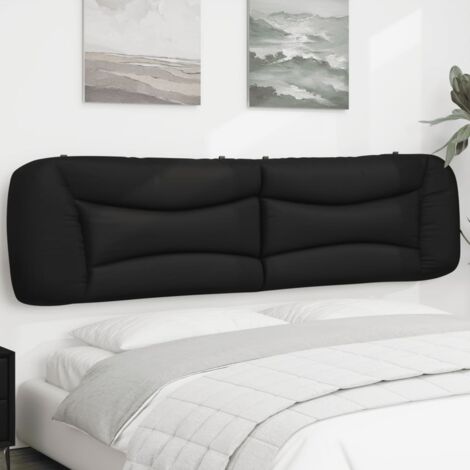 Coussin de tête de lit noir 200cm similicuir