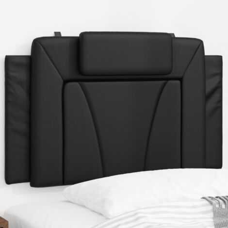 Coussin de tête de lit noir 80cm similicuir