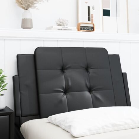 Coussin de tête de lit noir 80cm similicuir