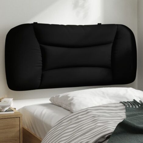 Coussin de tête de lit noir 90cm tissu