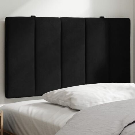 Coussin de tête de lit noir 90cm velours