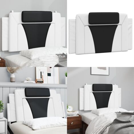 Coussin de tête de lit noir et blanc 100 cm similicuir - Coussin De Têted Lit - Tête De Lit - Simili Cuir - Literie - Décoration Chambre - Home & Living