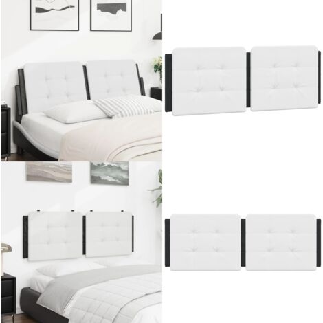 Coussin de tête de lit noir et blanc 120 cm similicuir - Coussin De Têted Lit - Tête De Lit - Oreiller De Lit - Décoration De Chambre - Literie - Home & Living