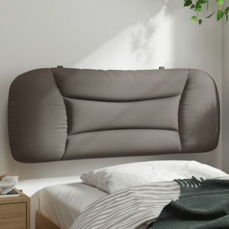 Coussin de tête de lit taupe 100cm tissu
