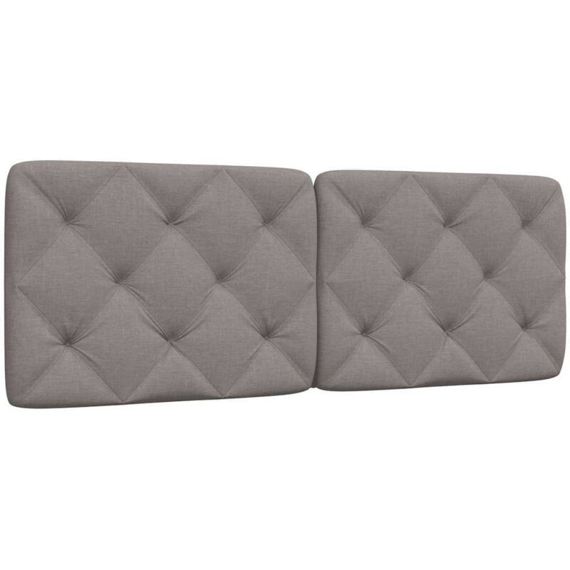 Coussin de tête de lit taupe 140 cm tissu