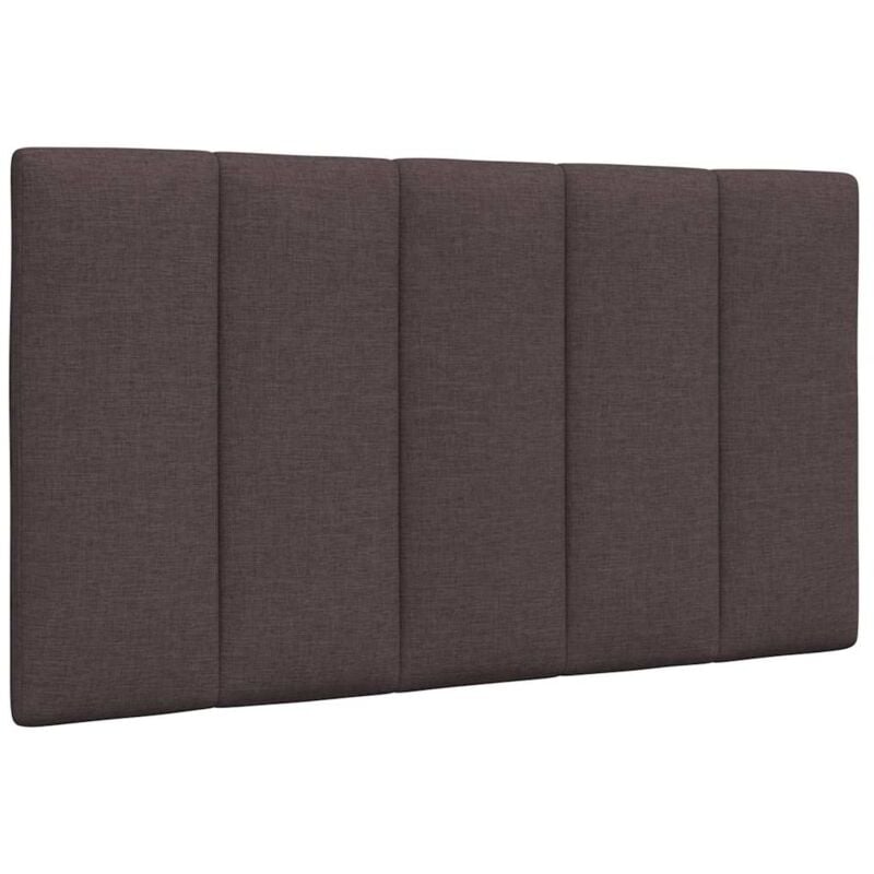 Coussin de tête de lit marron foncé 80 cm tissu Vidaxl