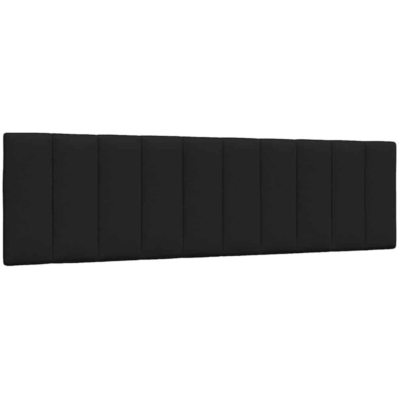 Coussin de tête de lit noir 180 cm tissu Vidaxl
