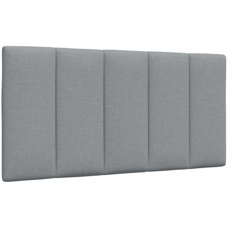 Coussin de tête de lit gris clair 100 cm tissu Vidaxl