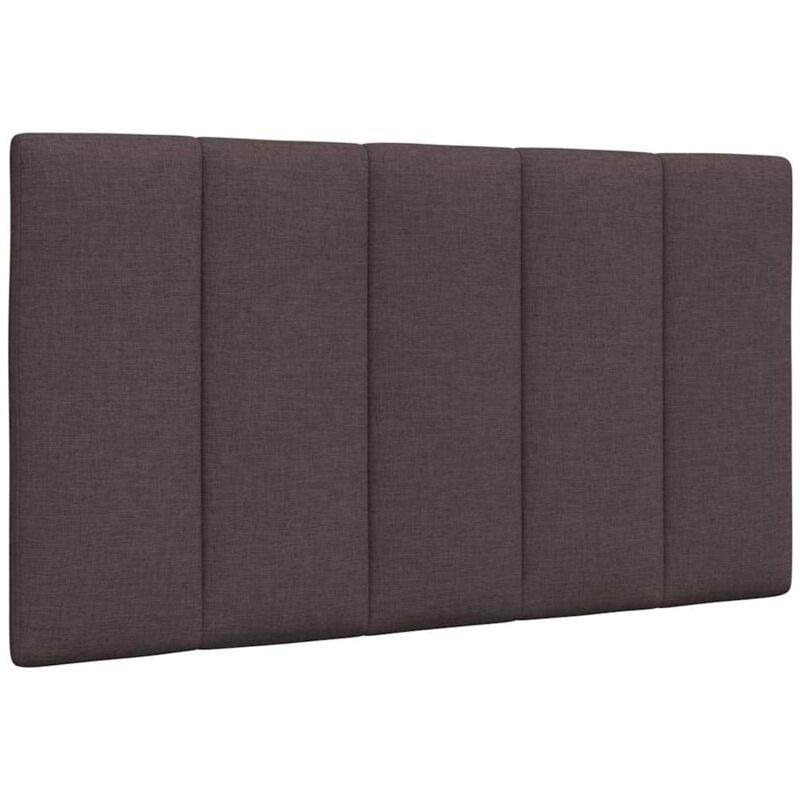 Coussin de tête de lit marron foncé 90 cm tissu Vidaxl