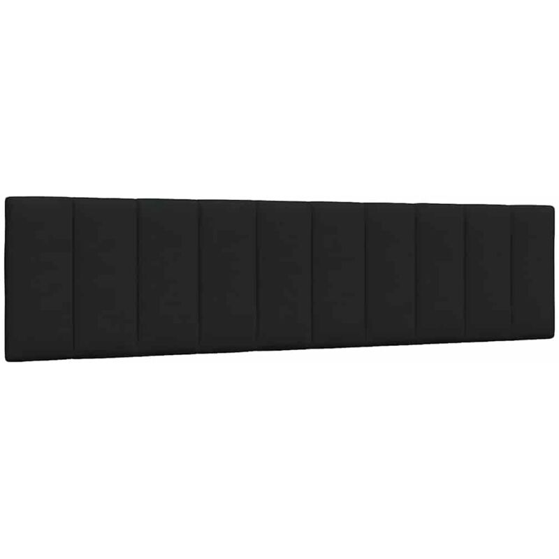 Coussin de tête de lit noir 200 cm tissu Vidaxl