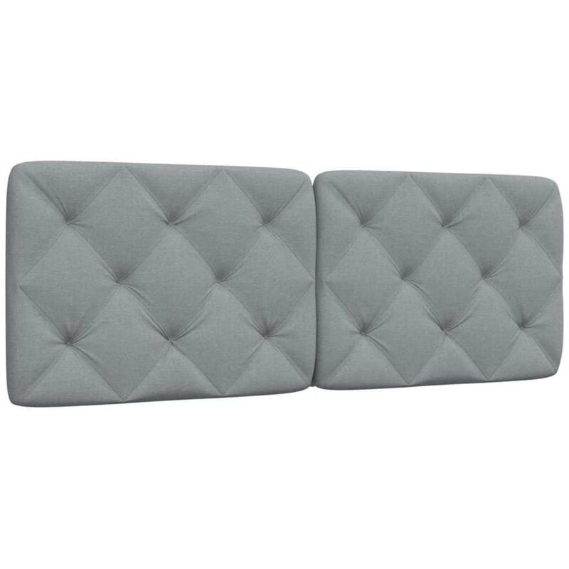 Coussin de tête de lit gris clair 140 cm tissu - Vidaxl