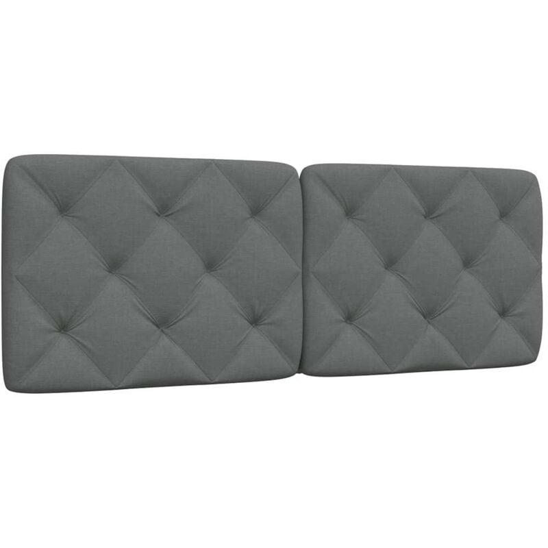 Coussin de tête de lit gris foncé 140 cm tissu - Vidaxl