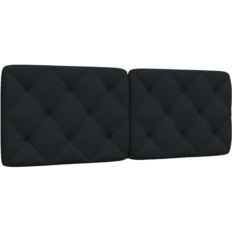 Coussin de tête de lit noir 140 cm tissu - Vidaxl