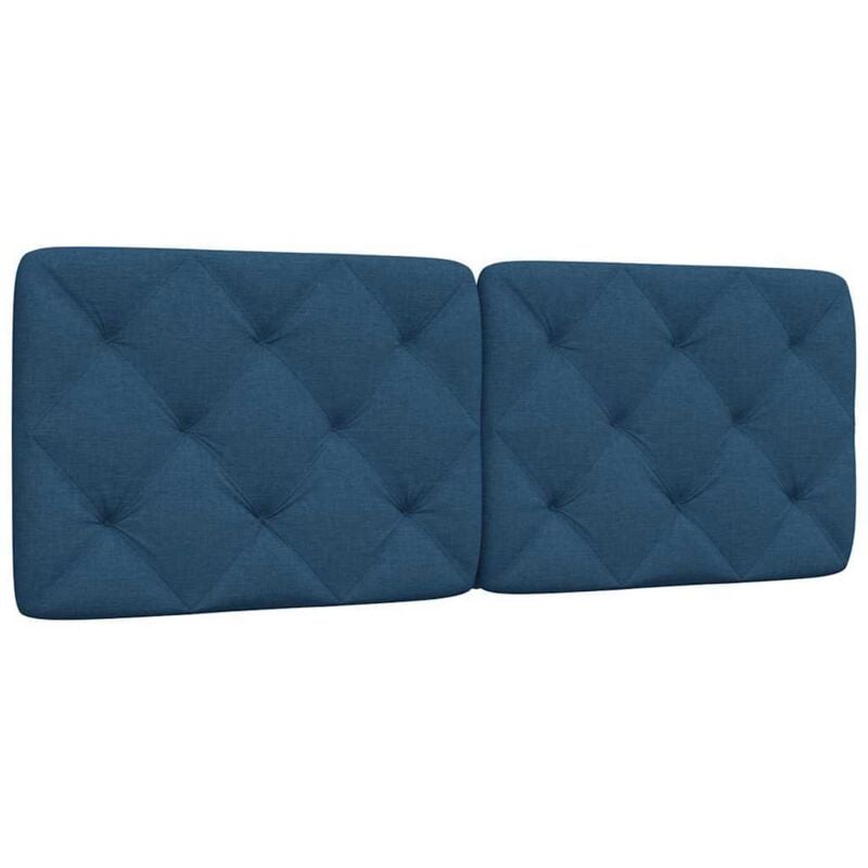 Coussin de tête de lit bleu 140 cm tissu Vidaxl