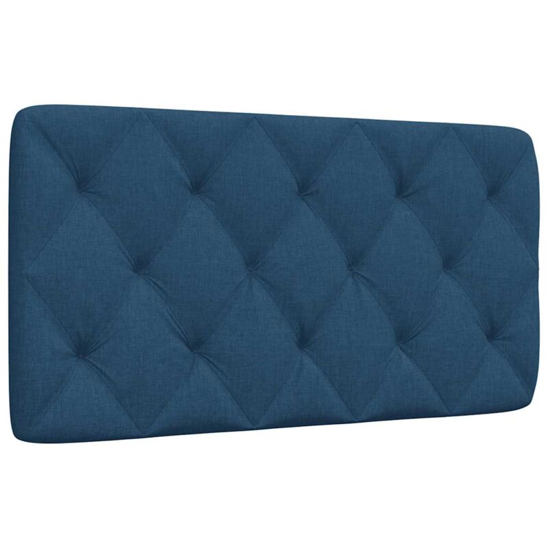 Coussin de tête de lit bleu 100 cm tissu Vidaxl