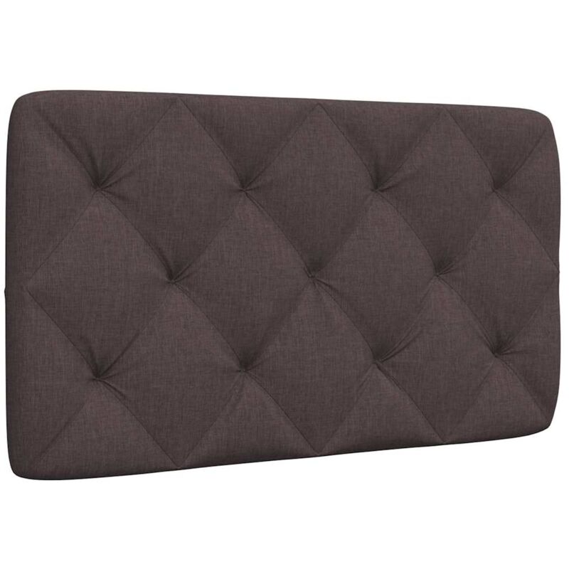 Coussin de tête de lit marron foncé 90 cm tissu vidaXL
