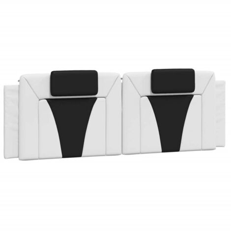 Coussin de tête de lit Viana blanc et noir 160 cm similicuir CFW96988