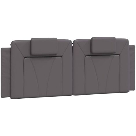 Coussin de tête de lit Viana gris 140 cm similicuir CFW21868