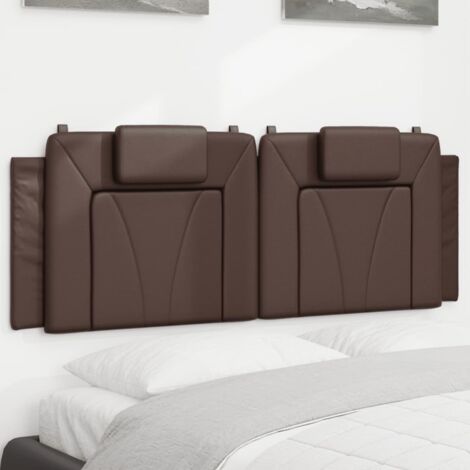 Coussin de tête de lit Viana marron 140 cm similicuir vidaXL
