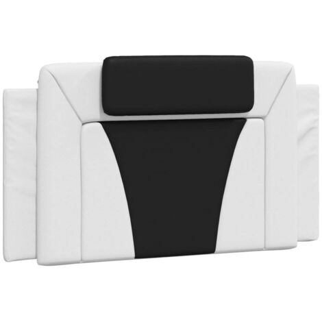 Coussin de tête de lit Viana noir et blanc 100 cm similicuir CFW74074