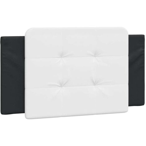 Coussin de tête de lit Zadar noir et blanc 100 cm similicuir CFW44057