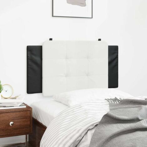Coussin de tête de lit Zadar noir et blanc 100 cm similicuir vidaXL