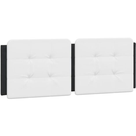 Coussin de tête de lit Zadar noir et blanc 120 cm similicuir CFW31280