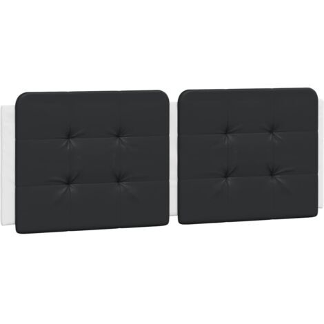 Coussin de tête de lit Zadar noir et blanc 120 cm similicuir CFW56061