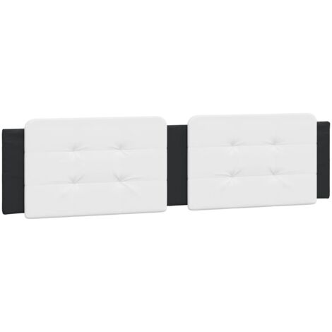 Coussin de tête de lit Zadar noir et blanc 200 cm similicuir CFW57387