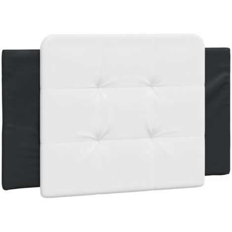 Coussin de tête de lit Zadar noir et blanc 80 cm similicuir CFW71987