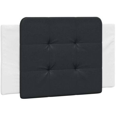 Coussin de tête de lit Zadar noir et blanc 80 cm similicuir CFW75655