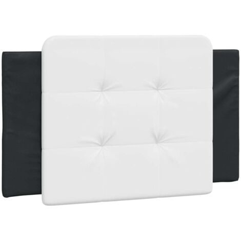 Coussin de tête de lit Zadar noir et blanc 90 cm similicuir CFW10752